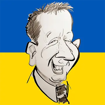 Richard Slater's Profile Picture with Ukraine Flag as background